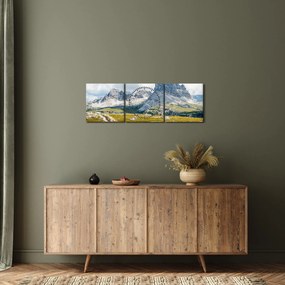 Kép - Olasz Dolomitok (órával) (90x30 cm)