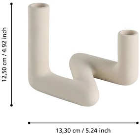 Eglo 422305 - VALAKISH gyertyatartó 13,3x12,5 cm krém színű