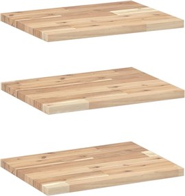 vidaXL 3 db kezeletlen tömör akácfa függőpolc 60 x 30 x 2 cm