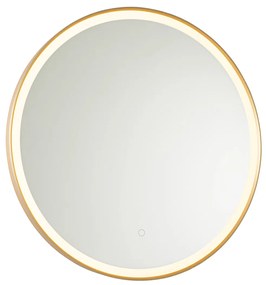 Arany fürdőszobai tükör 70 cm LED-del és érintős dimmerrel - Miral