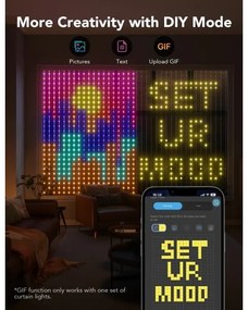 Govee - RGBIC Függönyvilágítás 520 LED 1,5x2m Wi-Fi IP65