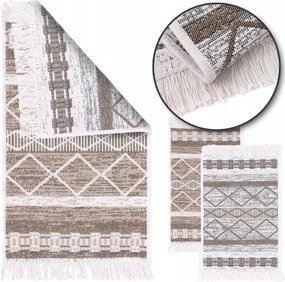 Kilim Boho Szőnyeg Kétoldalas Járdaszőnyeg Puha Szőtt Mintás 60x90 cm