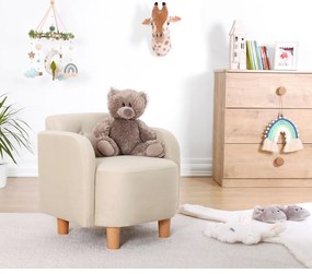 Krémszínű gyerek fotel Volie – Artie