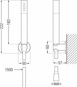 Mexen R-70 pontosan felrakható zuhany szett, arany - 785705051-50