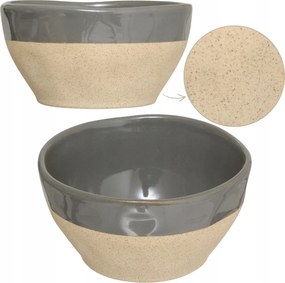 Tál 300 ml Szürke leveses pehely étkészlet boho kerámia tál