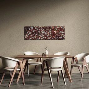 Erdei nefelejcs virág képe (órával) (90x30 cm)