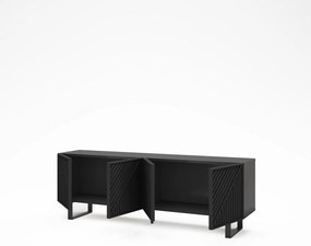 Fekete TV-állvány 161x55x35 cm Peta – Marckeric