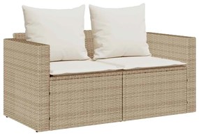 5 részes polyrattan kerti kanapé garnitúra párnákkal stackable