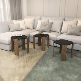 Dohányzóasztal Lori - Anthracite, Walnut