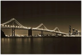 Poszterek 120x80 Híd az éjszakában szépia