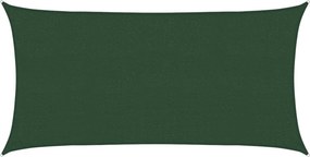 vidaXL sötétzöld HDPE napvitorla 160 g/m² 2 x 3,5 m