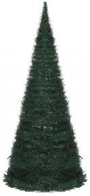 zöld elővilágított pop-up mű zsinórkarácsonyfa 210 cm