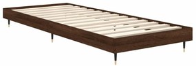 barna tölgy színű szerelt fa ágykeret matrac nélkül 75x190 cm