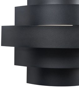 Modern fekete fali lámpa LED-del, 3 fokozatban dimmelhető - Lines