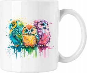 Bagoly bögre Színes 11 Fehér 330ml