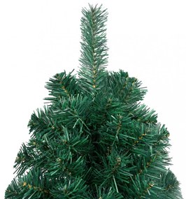 zöld PVC fél műkarácsonyfa állvánnyal 120 cm