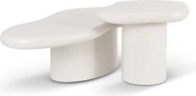 Dohányzóasztal szett fehér színben - ROSALIE