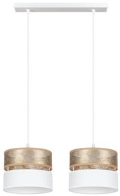 Csillár zsinóron LIMA 2xE27/60W/230V arany/fehér