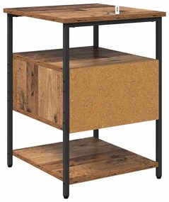 Éjjeliszekrény fiókkal 2 pcs Régi fa 40 x 42 x 56 cm Faanyag