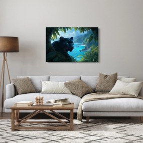 Kép - Fekete párduc a dzsungelben (90x60 cm)