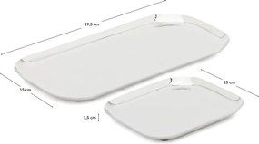 Rozsdamentes acél szervírozó tálca szett 2 db-os 15x29 cm Nirela – Kave Home