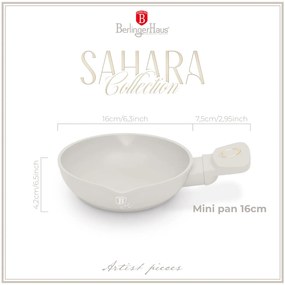 Berlinger Haus indukciós tapadásmentes mini serpenyő 16 cm matt krém Sahara Collection