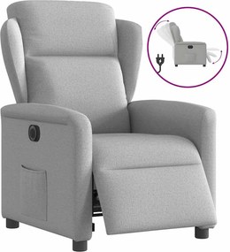 vidaXL felhőszürke szövet elektromos dönthető fotel