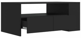 fekete szerelt fa dohányzóasztal 102 x 55 x 42 cm