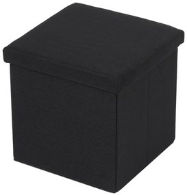 Fekete Szövet Tárolós Puff. TAB-461 BK2