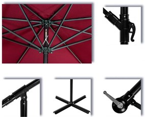 STILISTA Napernyő huzattal Ø 3 m zöld