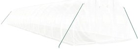 fehér acélvázas melegház 48 m² 16 x 3 x 2 m
