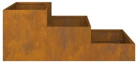 Kerti virágtartó 3-szintes 90x90x35 cm Időjárásálló acél