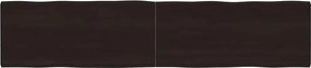 vidaXL sötétbarna kezelt tömör asztallap 180x40x(2-4) cm
