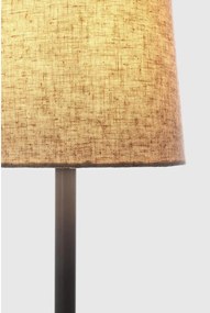 Fekete-bézs fém asztali lámpa textil búrával (magasság 60 cm) Assam – Bizzotto