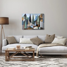 Üveg kép - Természetes geometriai absztrakció II. (70x50 cm)