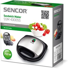 Sencor SSM 4300SS szendvicssütő, rozsdamentesacélból
