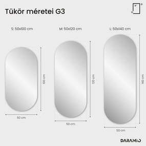 Atipikus tükör LED világítással G3