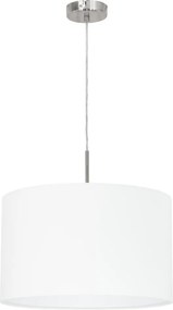EGLO 31571 PASTERI Ernyős Függesztett Lámpa Fehér, Nikkel E27 IP20