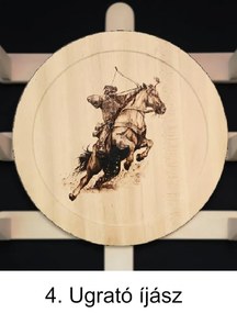 Íjtartó (4 íj + vesszőtartó) ugrató íjász