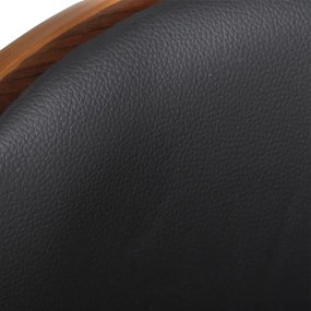 3052716 Bar Stools 2 pcs Black Bent Wood and Faux Leather (2x241053)