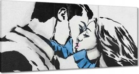 Vászonkép 180x90 Covid Szerelem maszk