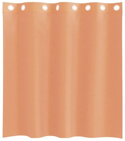 2 db terrakotta színű voile fátyolfüggönyök rojtokkal