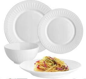 Étkészlet tányérok 6 személyes 24el fehér Roma Florina