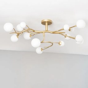 Brilagi - LED Felületre szerelhető csillár MISTEL 15xG9/3W/230V arany/fehér