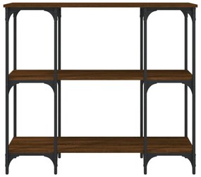 barna tölgyszínű szerelt fa tálalóasztal 102x35x90 cm