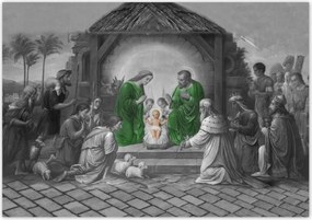 Poszterek 100x70 Betlehemi jászol Jézuska