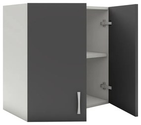 Benita 2 ajtós Felső konyhaszekrény Antracit-Fehér 60x30x60 cm