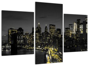 Egy éjszakai metropolisz képe (90x60 cm)