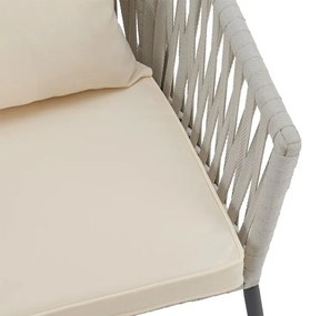 Juskys Fém székek 2 db – krém/szürke