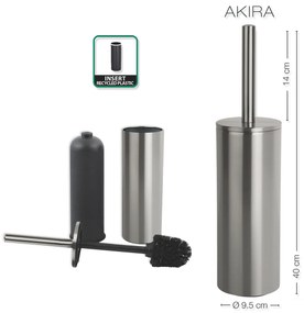 Spirella WC kefe Nyo/Akira, csiszolt rozsdamentesacél